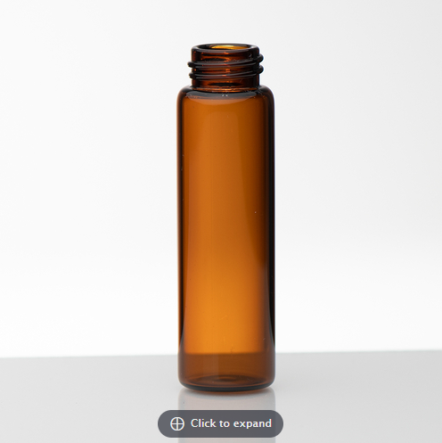 Amber Screw Thread Glass Vials - Without Caps