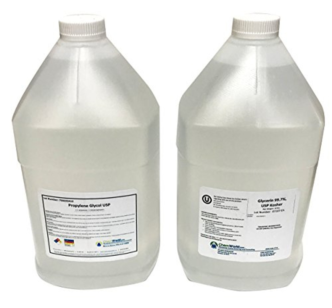 Chemworld Glycerin USP & Propylene Glycol USP - 1 Gallon of Each