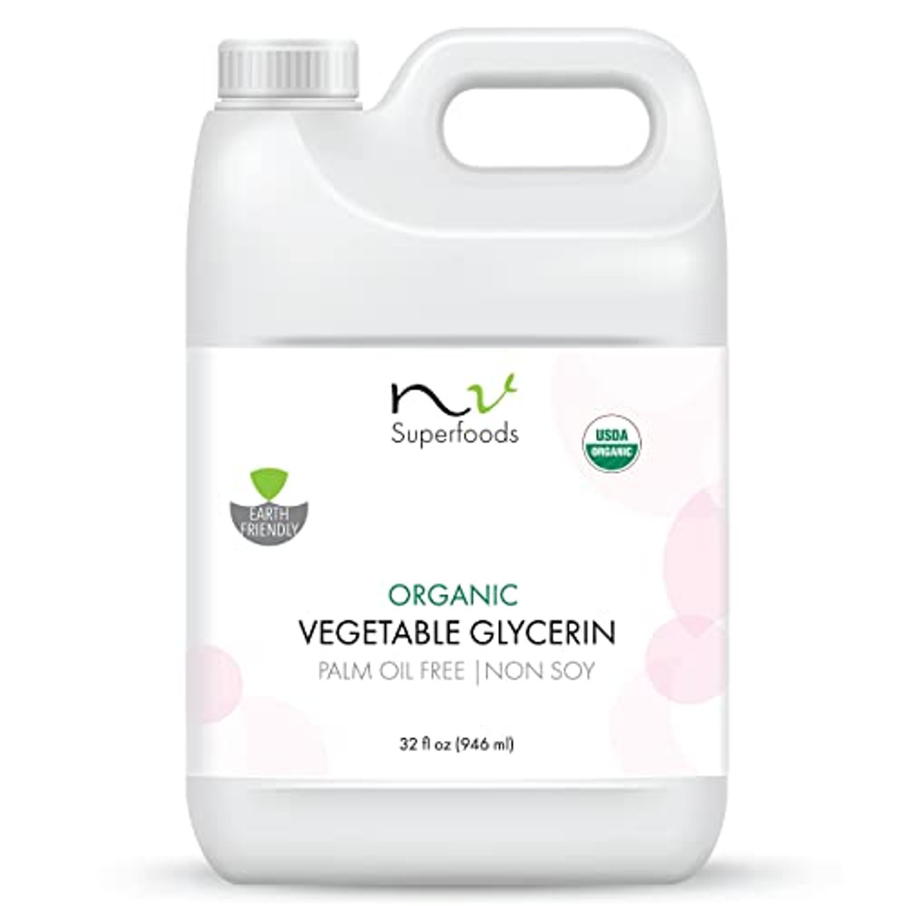 NV Superfoods - Organic Vegetable Glycerin - 32 Fl Oz - USP Food Grade,  100% Natural, Carrier for Essential Oils, Perfect for Skin, Hair & Nails as