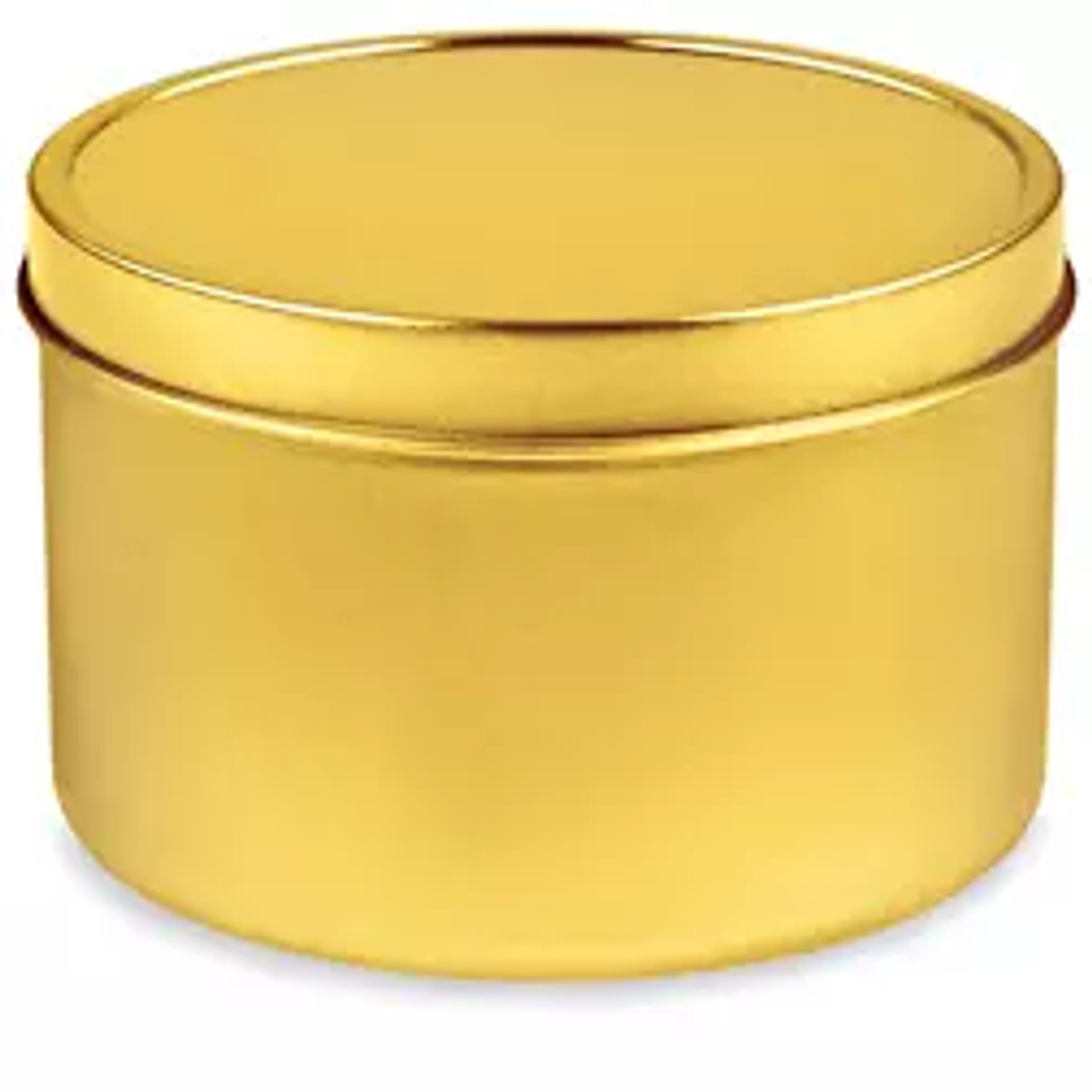 Deep Metal Tins - Round, 14 oz, Solid Lid