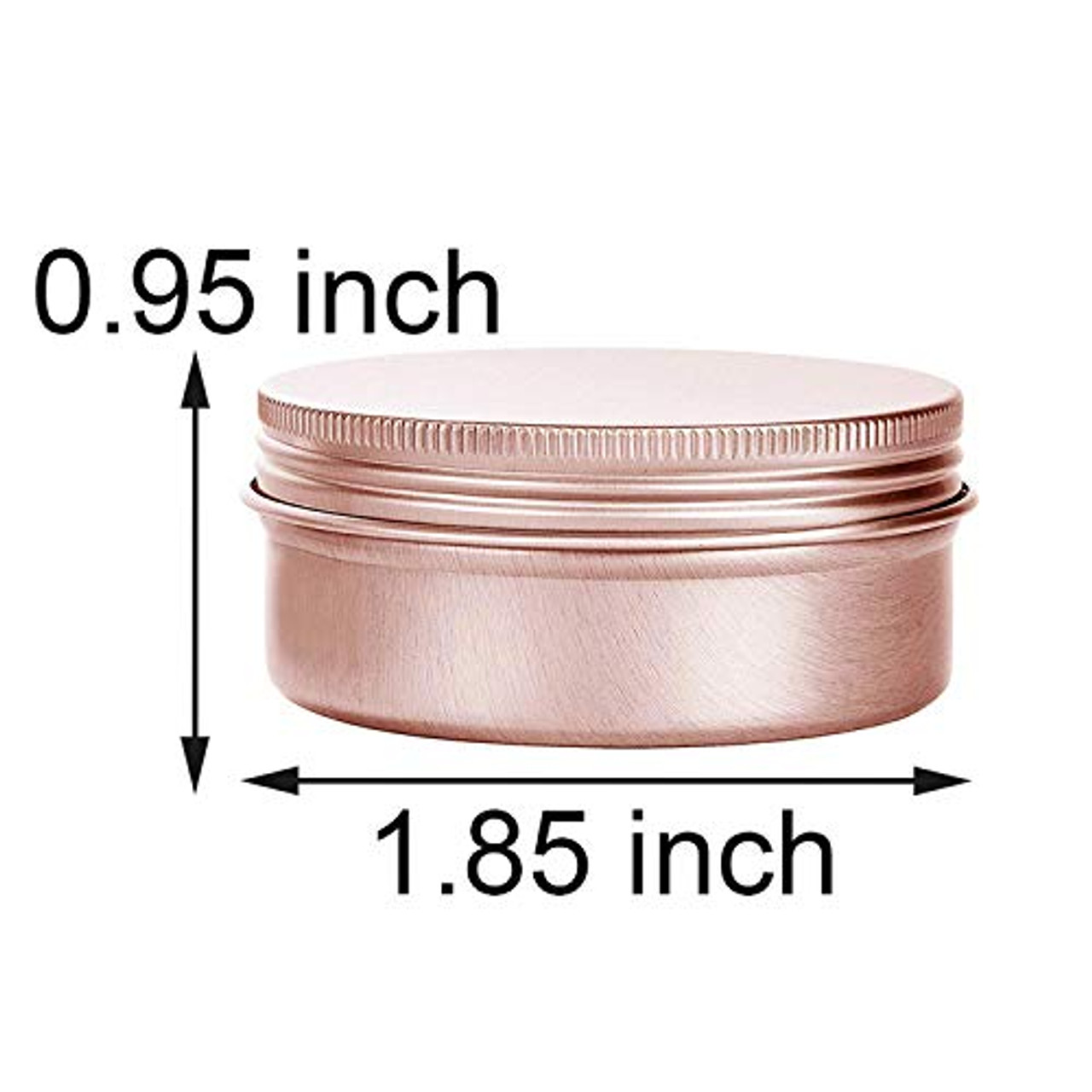 Aluminum Tin Jar 1 Oz Refillable Containers 30ml, Cosmetic small tin,  Aluminum Screw Lid Round Tin Container Bottle for Candle, Lip Balm, Salve,  Eye Shadow, Powder, 20 Pcs Gold Color.