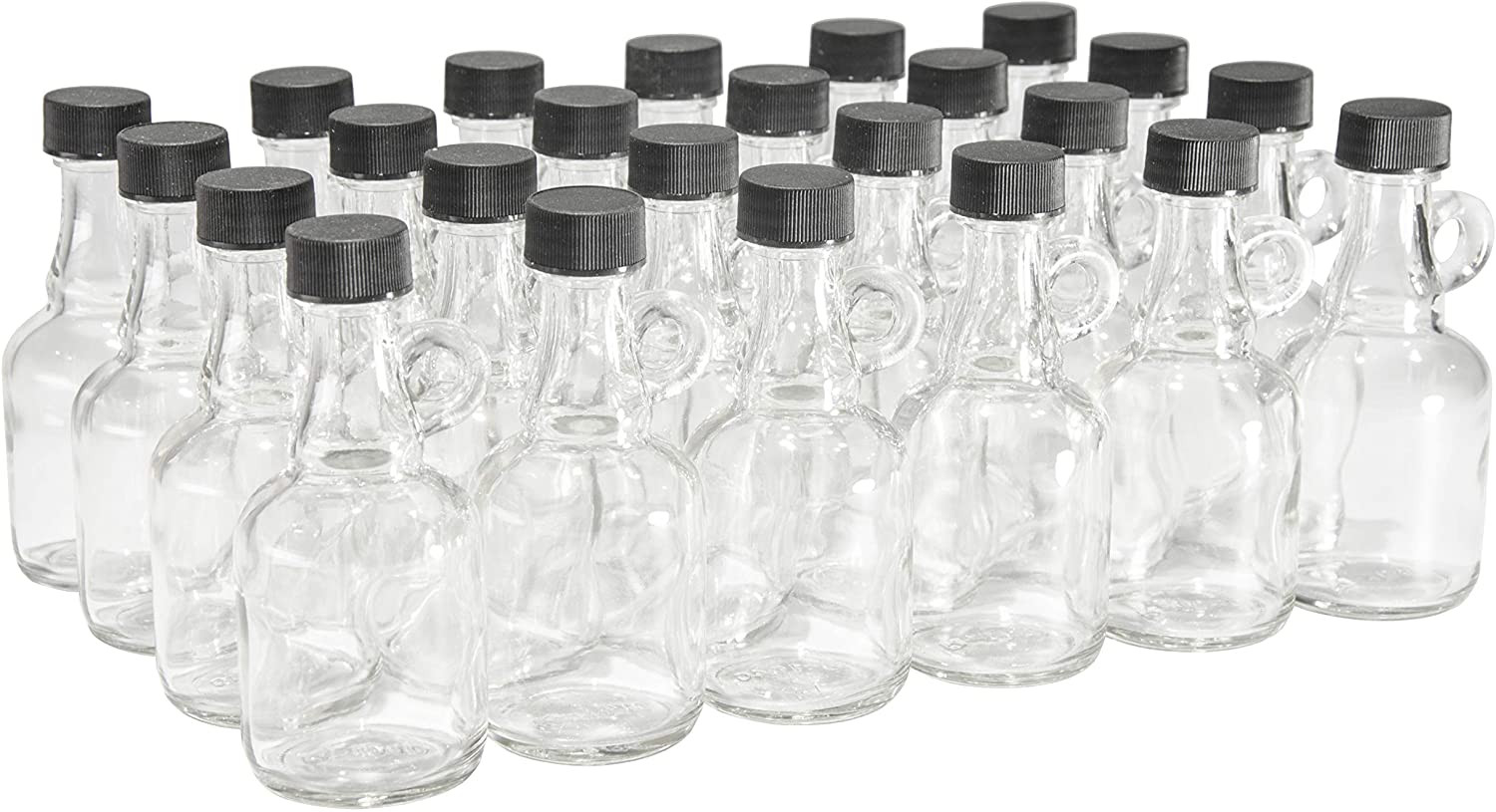12 Ounce, 12 Pack, Empty Glass Syrup Bottles For Canning, with Metal