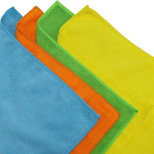 20 Pack SimpleHouseware Microfiber Cleaning Cloth, 4 Colors