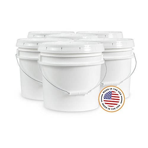House Naturals 4 Gallon Square Food Grade Bucket Pail with Plastic