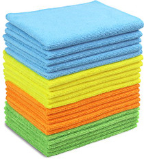 20 Pack - SimpleHouseware Microfiber Cleaning Cloth, 4 Colors