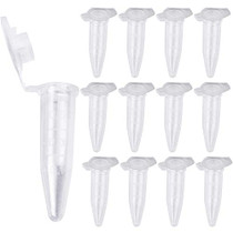 BronaGrand 200 Pieces 0.5ML Polypropylene Graduated Microcentrifuge Tubes with Attached Lid Clear