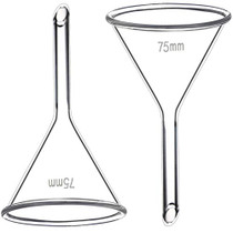 75mm Glass Funnel, Short Stem, Borosilicate Glass, Heavy Wall, Karter Scientific 213V11 (Pack of 2)-1628567156