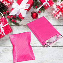 25-Pack #0 (6" x 10") Premium Hot Pink Color Self Seal Poly Bubble Mailers Padded Shipping Envelopes (Total 25 Bags)