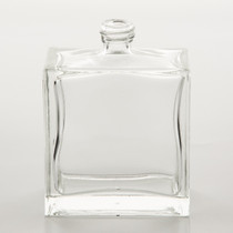 1.7 oz (50ml) Deluxe Flint Square Clear Glass Bottle -  Case of 120