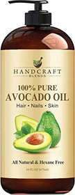 Handcraft Sweet Almond Oil and Handcraft Avocado Oil – 100% Pure and Natural Oils –Premium Therapeutic Grade Carrier Oils for Aromatherapy, Massage, Moisturizing Skin and Hair – 16 fl. Oz