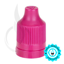 Magenta CRC (Child Resistant Closure) Tamper Evident Bottle Cap with Tip