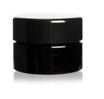 15 ml (0.5 fl oz) Pocket Size Black Ultraviolet Glass Screw Top Jar | Airtight Stash Container