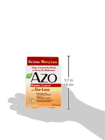 AZO Bladder Control with Go-Less Daily Supplement | Helps Reduce Occasional Urgency* | Helps reduce occasional leakage due to laughing, sneezing and exercise | 54 Count Capsules