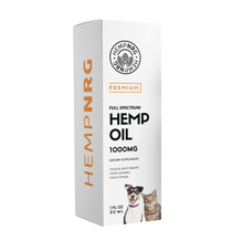HempNRG 1000mg Organic Oil for Dogs & Cats, Max Potency – Made in USA – Omega Rich 3, 6 & 9 – Supports Hip & Health