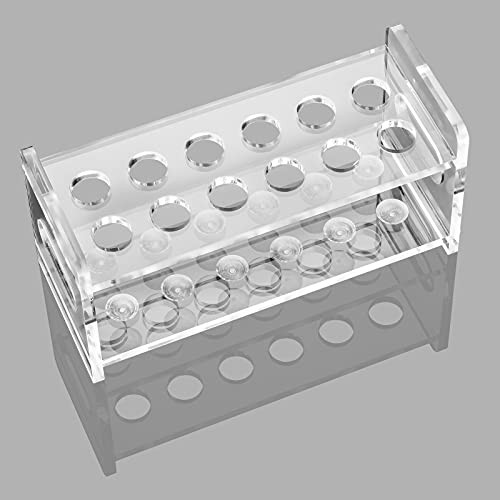 Glass Test Tubes, 18pcs 55ml Clear Flat Test Tubes with Wooden Stopper