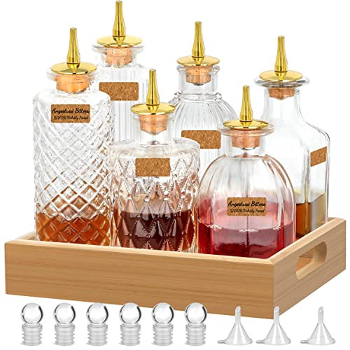 Bitters Bottle Set - Glass Vintage Bottle, Decorative Bottles With Zinc Alloy Dash Top Great Bottle For Your Bitters 3 - View #10
