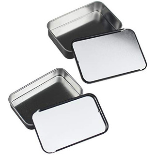 24-Pack Slide Top Rectangular Metal Tin Containers for Candies Jewelry ...
