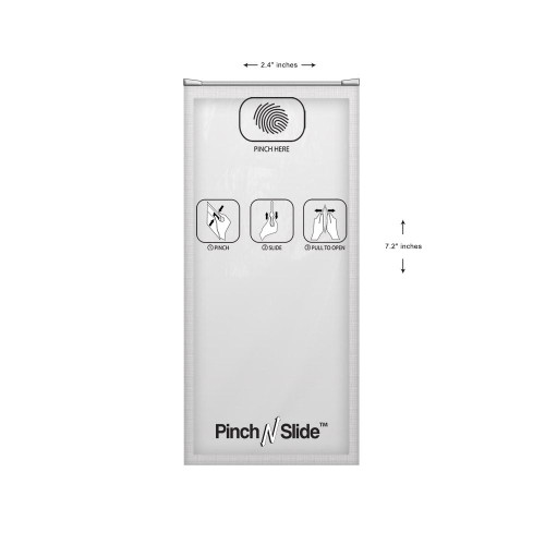 Pinch N Slide ASTM Child Resistant Exit Bags - Fits 2-3g - 2.4" x 7.2" - 250 Count Pinch N Slide ASTM Child Resistant Exit Bags - Fits 2-3g - 2.4" x 7.2" - 250 Count