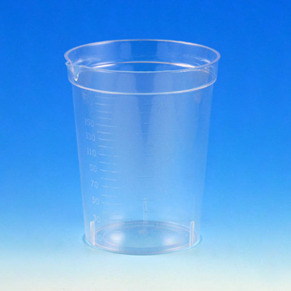 Specimen Container, 6.5oz, with Pour Spout, PS, Graduated