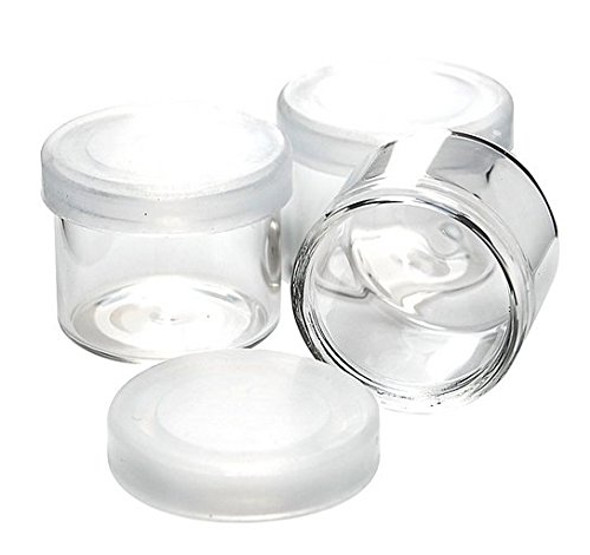 24 pcs, 6ml Glass Jars with Silicone caps - great for s, concentrates, oils, rosins. waxs, and pigbug