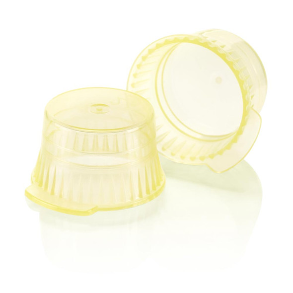 Snap Cap, Translucent Yellow, PE, for 13mm Glass and Evacuated Tubes and 12mm Plastic Test Tubes