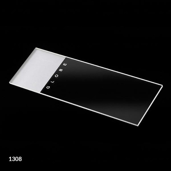 Microscope Slides, Glass, 25 x 75mm, 90° Ground Edges, Frosted, 1 End, Both Sides, 72/Box, 2 Boxes/Case (1 Gross)