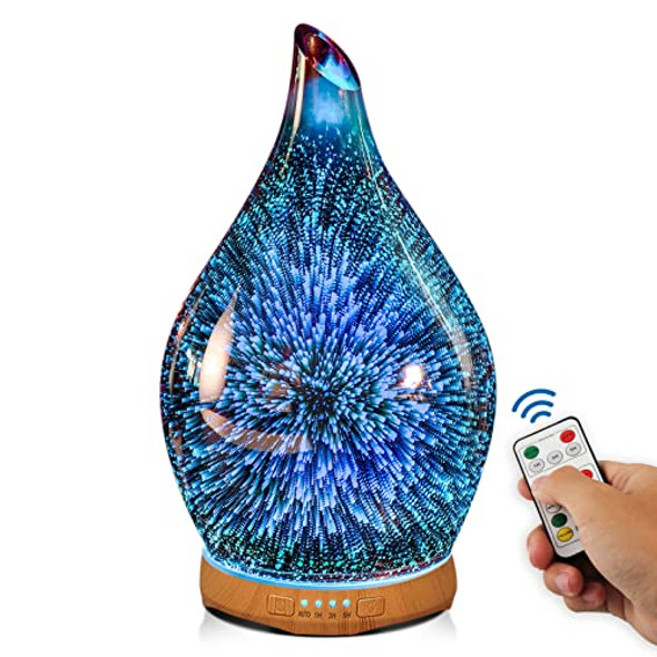 Porseme 280ml Essential Oil Diffuser, Aroma Ultrasonic Humidifier with Remote Control, BPA Free, Auto Shut-Off, Timer Setting