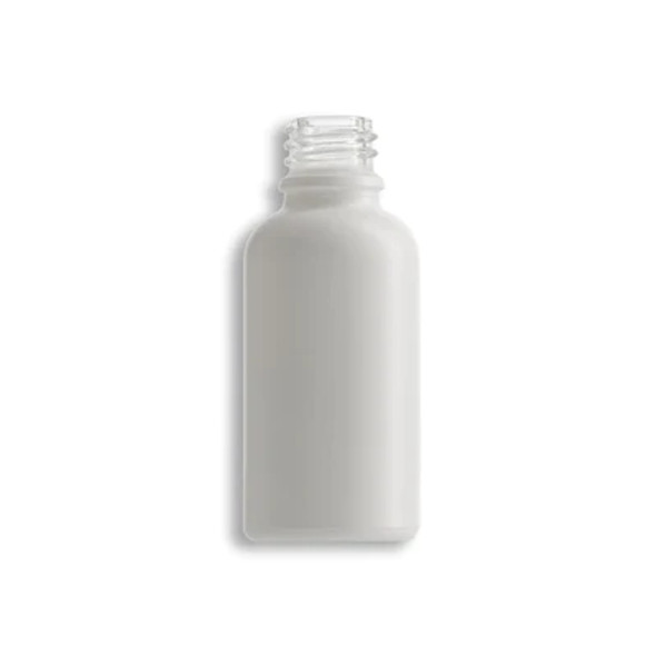 30mL Matte White Euro Round Glass Bottle- Case of 264