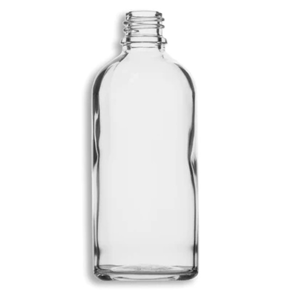 120ml Clear Euro Round Glass Bottle- Case of 55