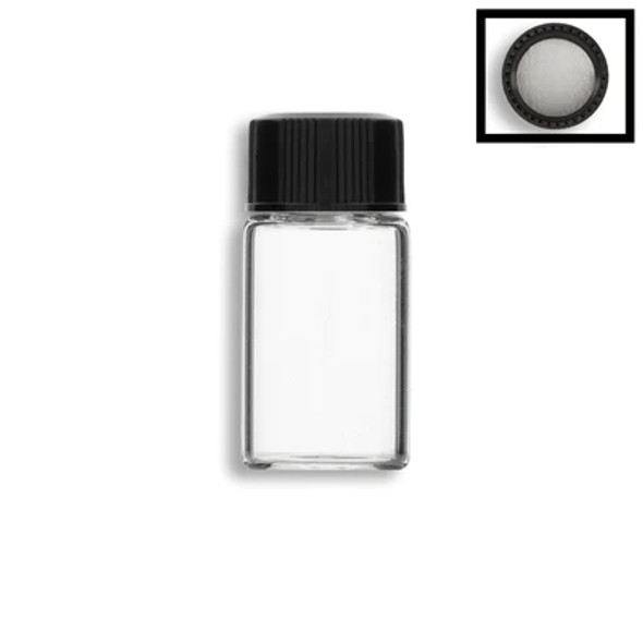 3ml Clear Vials w/ Black PS Lined Cap- Case of 500