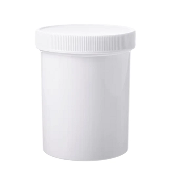 White Wide-Mouth Threaded Jars # 8 Oz. 70 mm cap - Pkg/48