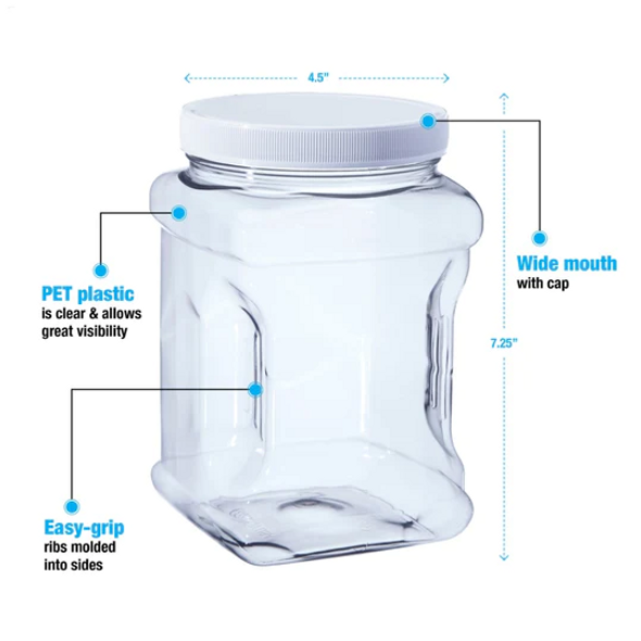 Gripper Jars with Caps # 128 Oz. 110 mm cap - 1 Dozen – Consolidated  Plastics