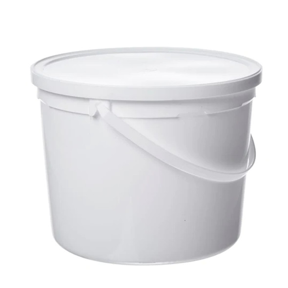 Plastic Pails With Lids # 5 QT / 160 Oz. & White Handle