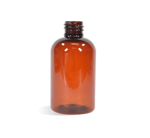 2 oz 20-410 neck Amber Boston Round Plastic Bottle