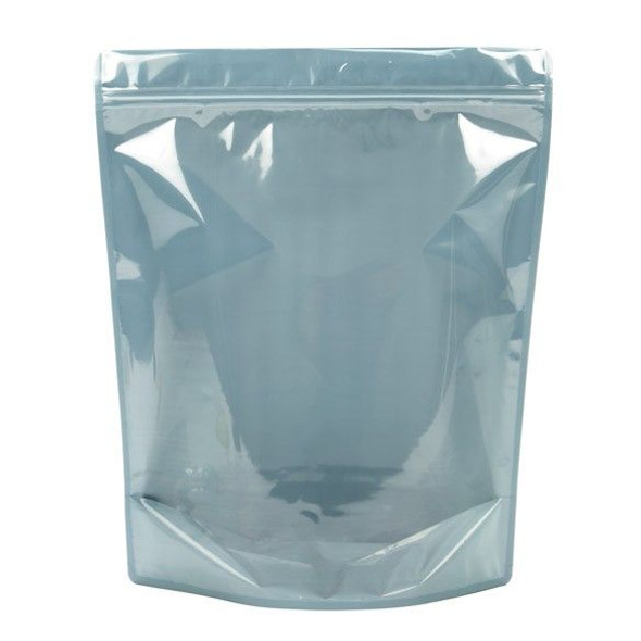 One Pound Barrier Bags Stand Up Zipper Pouches - Clear Black bag - case of 500