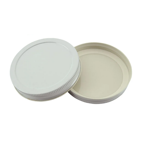 89-400 White Metal CT Lid with Plastisol Liner