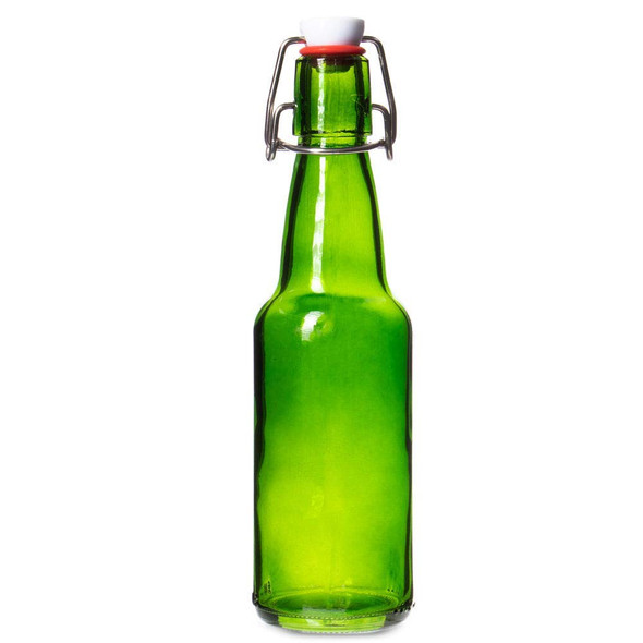 Cocktailor Glass Grolsch Beer Bottles (6-pack, 16.9 oz./500 mL) Airtight Seal with Swing Top/Flip Top Stoppers - Home Brewing Supplies, Fermenting of Alcohol, Kombucha Tea, Wine, Soda - Green