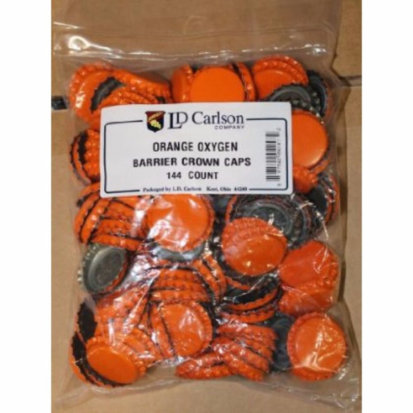 FastRack 144 Oxygen Absorbing Beer Bottle Caps 26mm US Standard size Pry off Orange Crown Caps for Homebrew PVC Free Caps for Beer Bottles