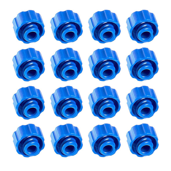 SQXBK 50PCS Simple Syringe Tip Cap Dispensing Tip Cap Syringe Lock Cap Blue Plum Style Plug Convex for Infusion Tube and Laboratory Supply