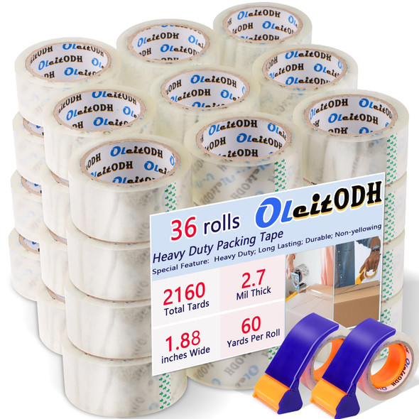 Tape King Packband Transparent – 110 Yards Pro Rolle, 2,7 Mil Stark, 6 Rollen, Superklebend
