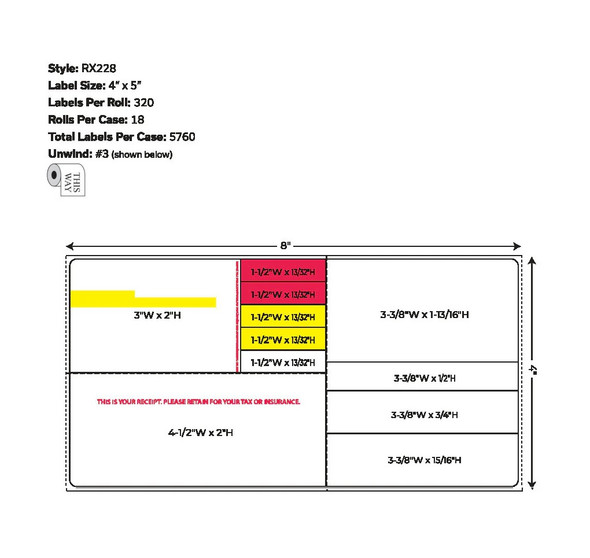 RX-228 – Standard Prescription Label - 5,760 labels/case