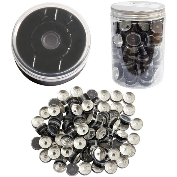 20mm Black Flip Top Caps-100 Pcs Aluminum-Plastic Black Caps for Glass Vial