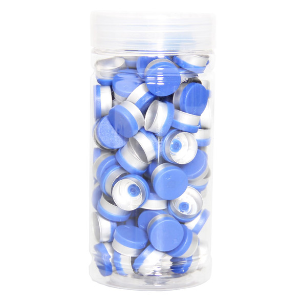 13mm Blue Flip Top Caps-100 Pcs Aluminum-Plastic Blue Caps for Glass Vial