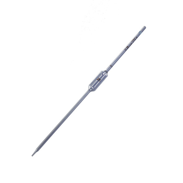 Corning Pyrex 7100-2 Borosilicate Glass Bulb 2ml Class A Reusable Color-Coded Volumetric Pipette with Colored Markings (Case of 12)