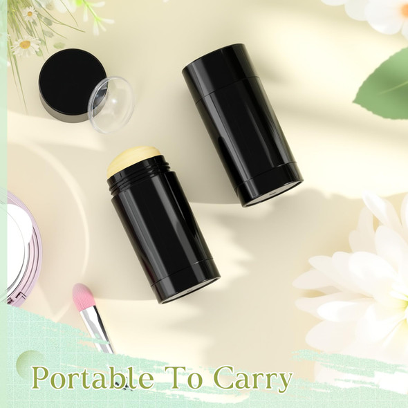 30 Pcs Empty Deodorant Containers Twist up Filling Stick Plastic Deodorant Container Refillable Bottles Bottomfill Round Lip Balm Tubes for Homemade DIY Lipstick Crayon(30 ml,Black)