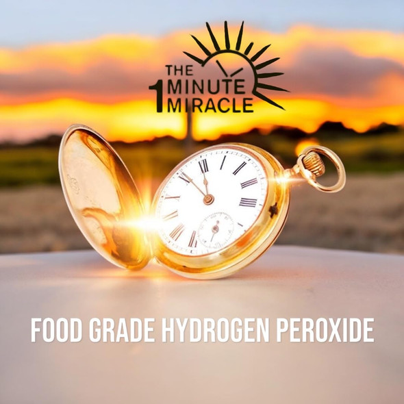 12% Hydrogen Peroxide Food Grade - Diluted from 35% H2o2 with Distilled Water to 12% - 12 oz Bottle 2 Droppers - Recommended by: The One Minute Cure Book