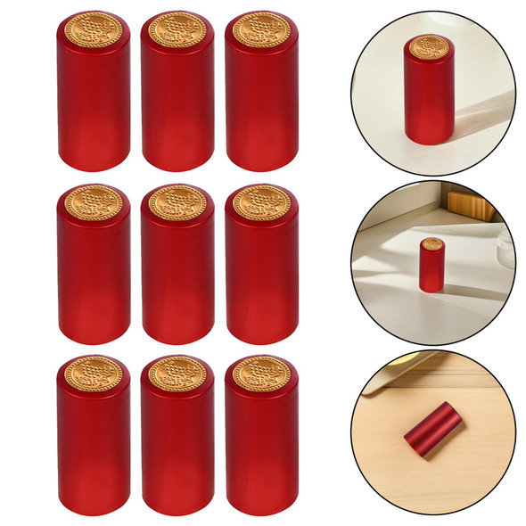 150pcs Heat Shrink Capsules Wine Shrink Caps Bottle Seals Sleeves Shrink Top Cover Bottle Film Stopper for Wine Cellars Home (Red Wine)