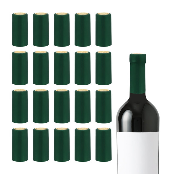 150Pcs PVC Heat Shrink Capsules Wine Bottle Sealer Wine Shrink Wrap Caps for Wine Glass Bottles, Wine Cellars, Home, 30x60mm, Green