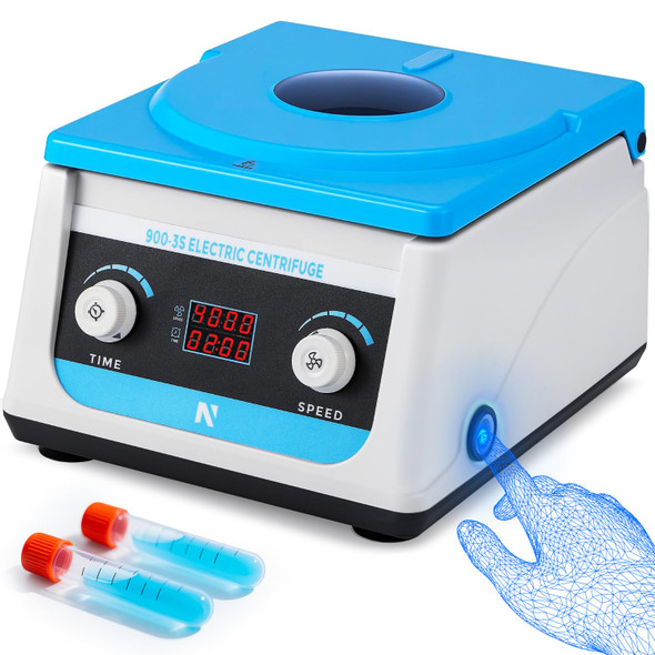 NEWTRY Centrifuge Machine, 15ml x 6 Electric Benchtop Centrifuges for PRP, Digital Display Desktop Lab Centrifuge, 4000r/min (Max. 2156xg) Timer 1-60min