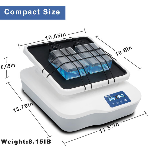 LED Digital 3D Shaker Adjustable Speed 10-70RPM, Angel 9°